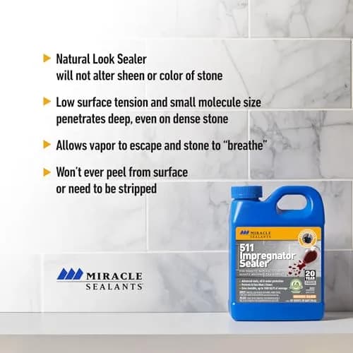 Miracle Sealants 511 Impregnator Sealer 476ml (16 Fl Oz) | Penetrating Stone & Tile Sealer for India thumbnail 5