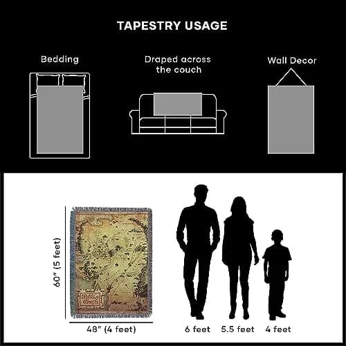 Northwest Lord of the Rings The Hobbit Middle Earth Woven Tapestry Throw Blanket, Soft and Durable, 48 x 60 Inch thumbnail 7