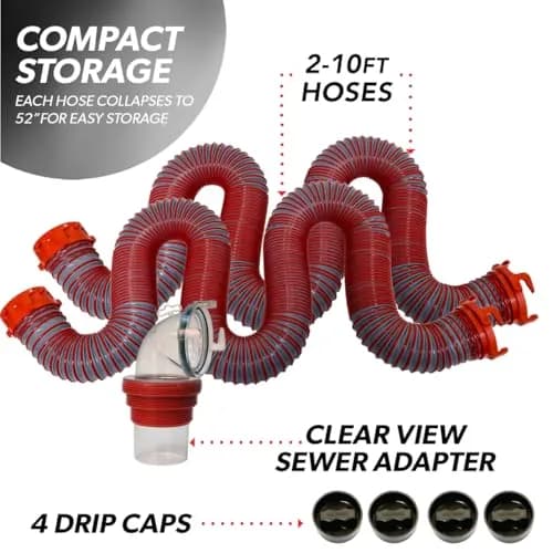 Valterra Viper 20-Foot RV Sewer Hose Kit | Durable UV-Protected TPE, Collapsible & Leak-Proof (70-120 chars) thumbnail 7