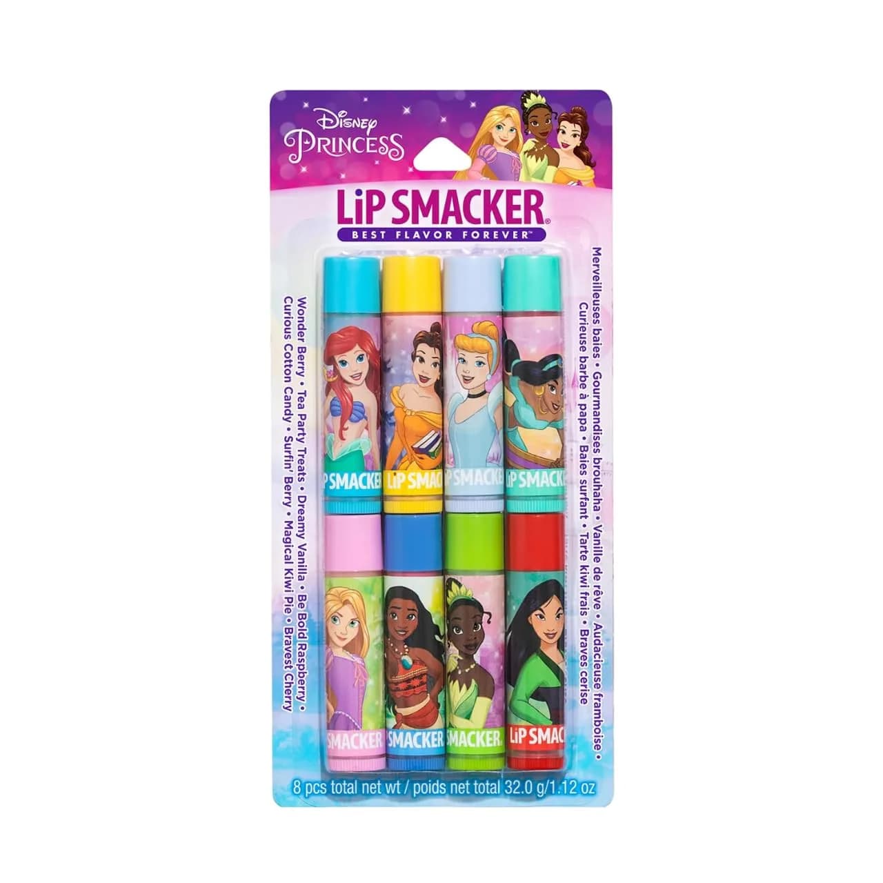 Lip Smacker Disney Princess Flavored Lip Balm Party Pack 8 Count | Moisturizing, Smoothing, Soft Shine - main product image