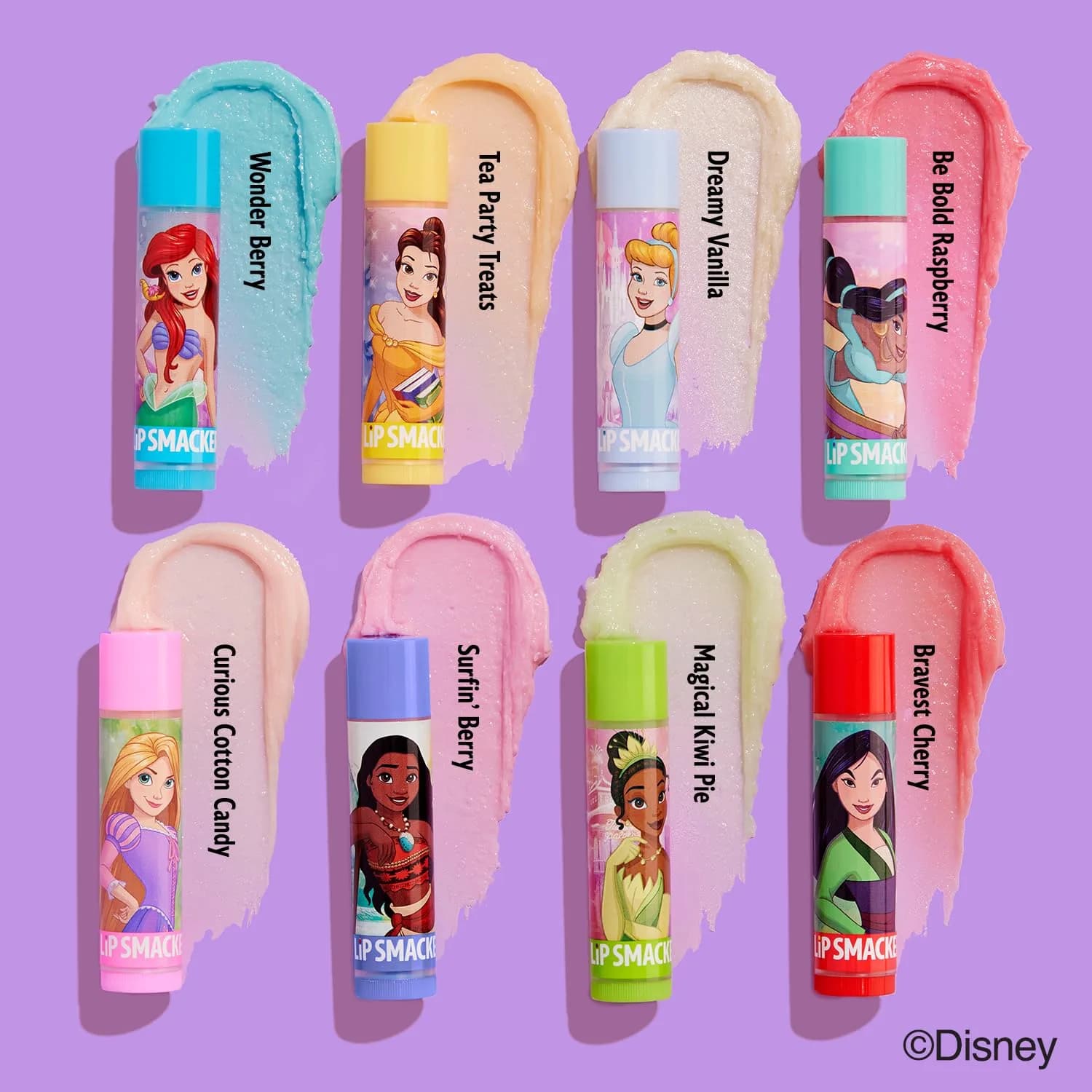 Lip Smacker Disney Princess Flavored Lip Balm Party Pack 8 Count | Moisturizing, Smoothing, Soft Shine - view 2