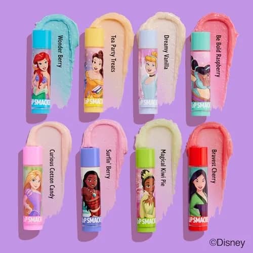 Lip Smacker Disney Princess Flavored Lip Balm Party Pack 8 Count | Moisturizing, Smoothing, Soft Shine thumbnail 2
