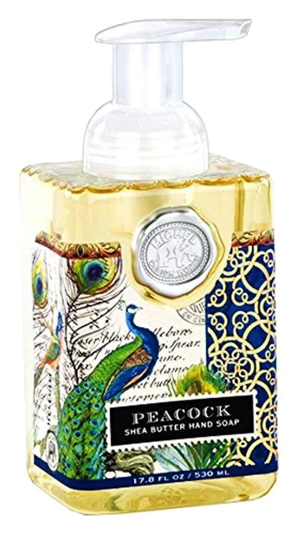 Michel Design Works Peacock Foaming Hand Soap 527ml (17.8 Fl Oz) | Gentle Cleansing with Shea Butter & Aloe Vera - main product image