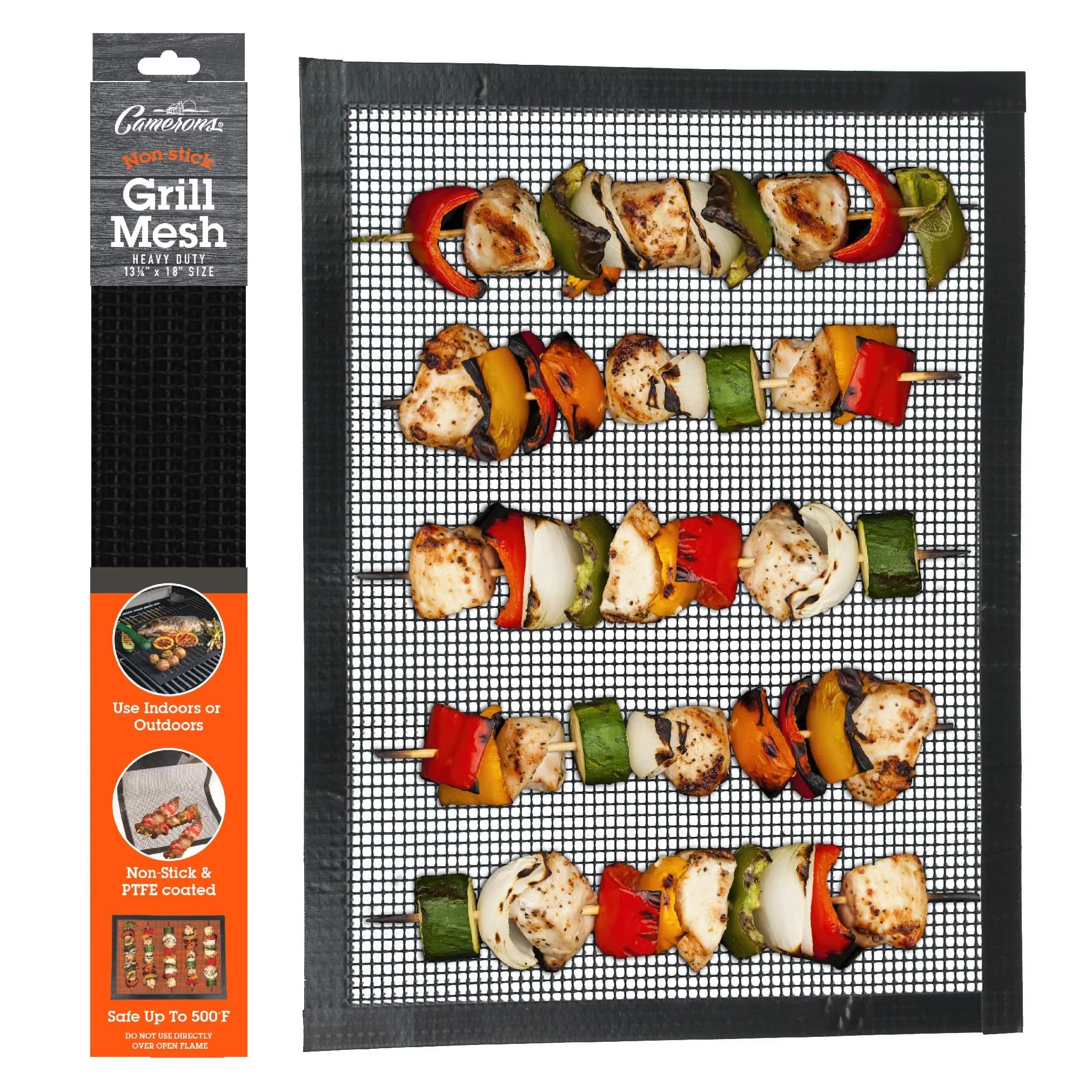 Camerons Heavy Duty Grilling Mesh 40cm x 33cm (15.9g) | Non-Stick Reusable BBQ Mat for Grills & Ovens