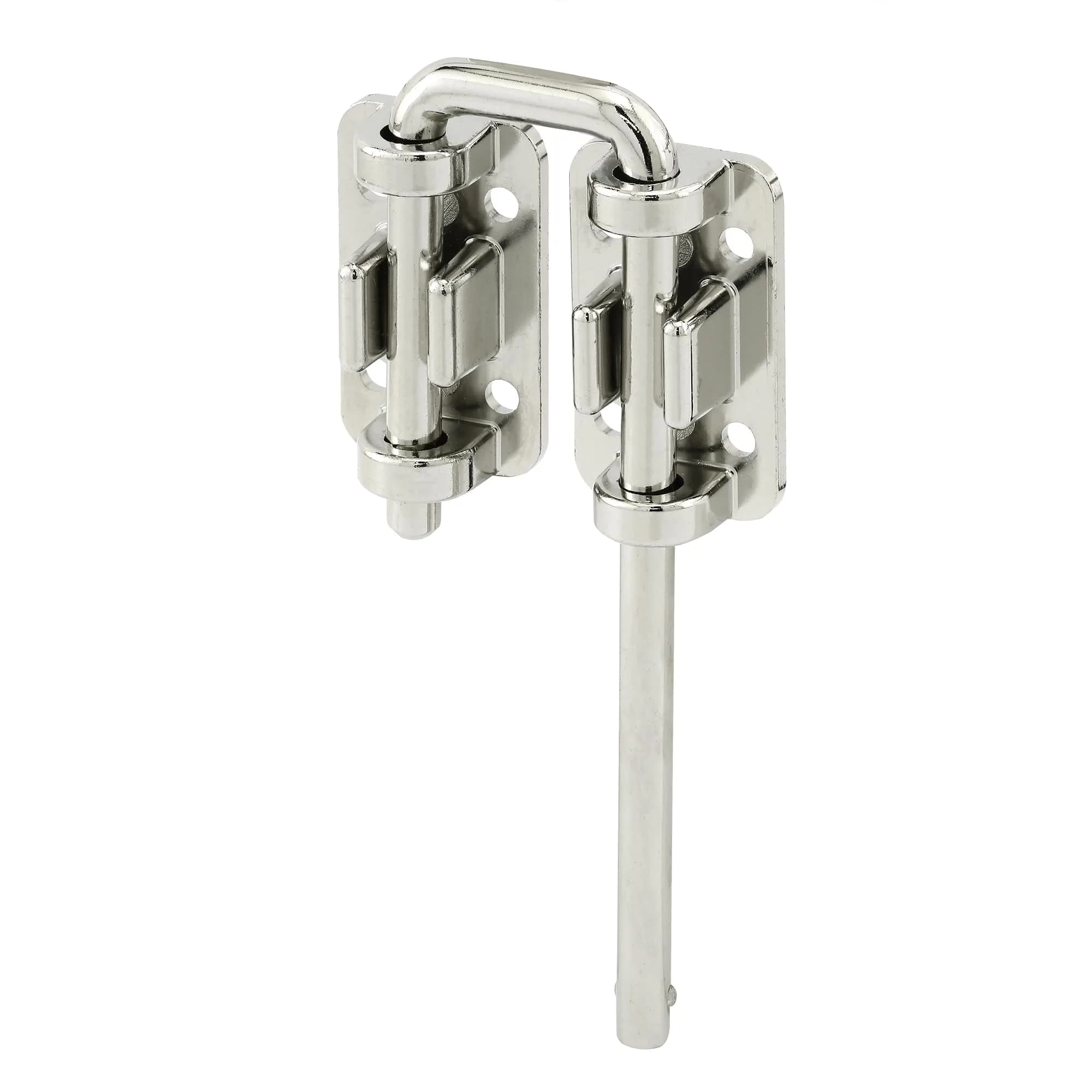 Defender Security U 9846 Patio Sliding Door Loop Lock, 1-1/8 in. Hardened Steel Bar with Nickel Finish