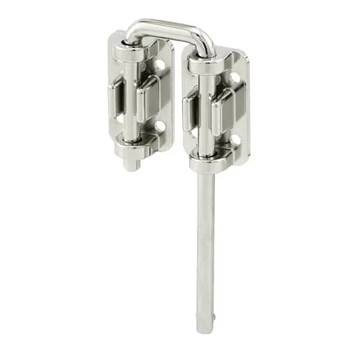 Defender Security U 9846 Patio Sliding Door Loop Lock, 1-1/8 in. Hardened Steel Bar with Nickel Finish thumbnail 1