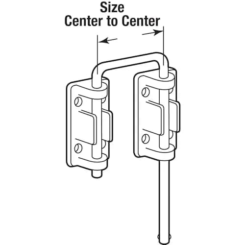 Defender Security U 9846 Patio Sliding Door Loop Lock, 1-1/8 in. Hardened Steel Bar with Nickel Finish thumbnail 4