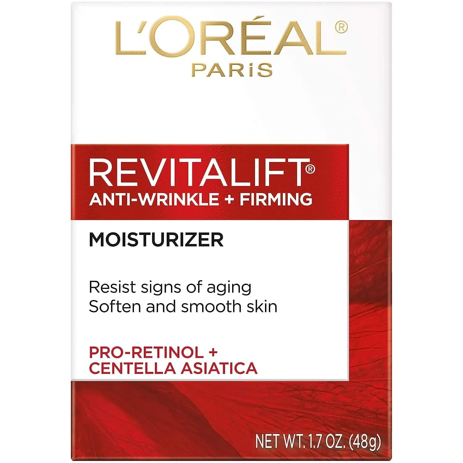L'Oreal Paris Revitalift Face & Neck Anti-Wrinkle & Firming Moisturizer Day Cream 1.70 oz | Supports skin firmness & reduces wrinkles — No Color
