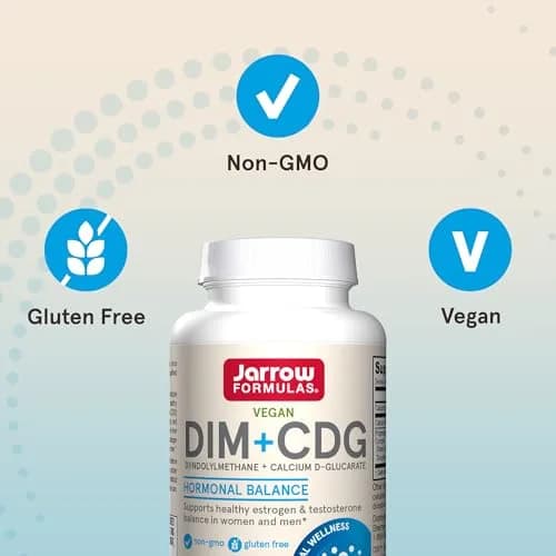 Jarrow DIM Plus, DIM Supplement Hormone Balance, 30 Count | Supports Hormonal Detox & Balance thumbnail 5