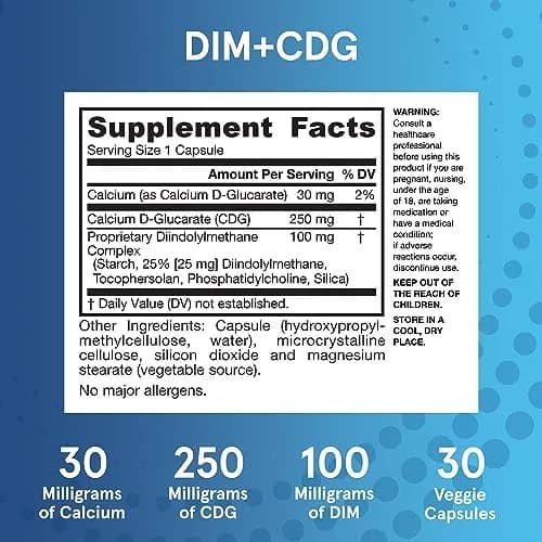 Jarrow DIM Plus, DIM Supplement Hormone Balance, 30 Count | Supports Hormonal Detox & Balance thumbnail 6
