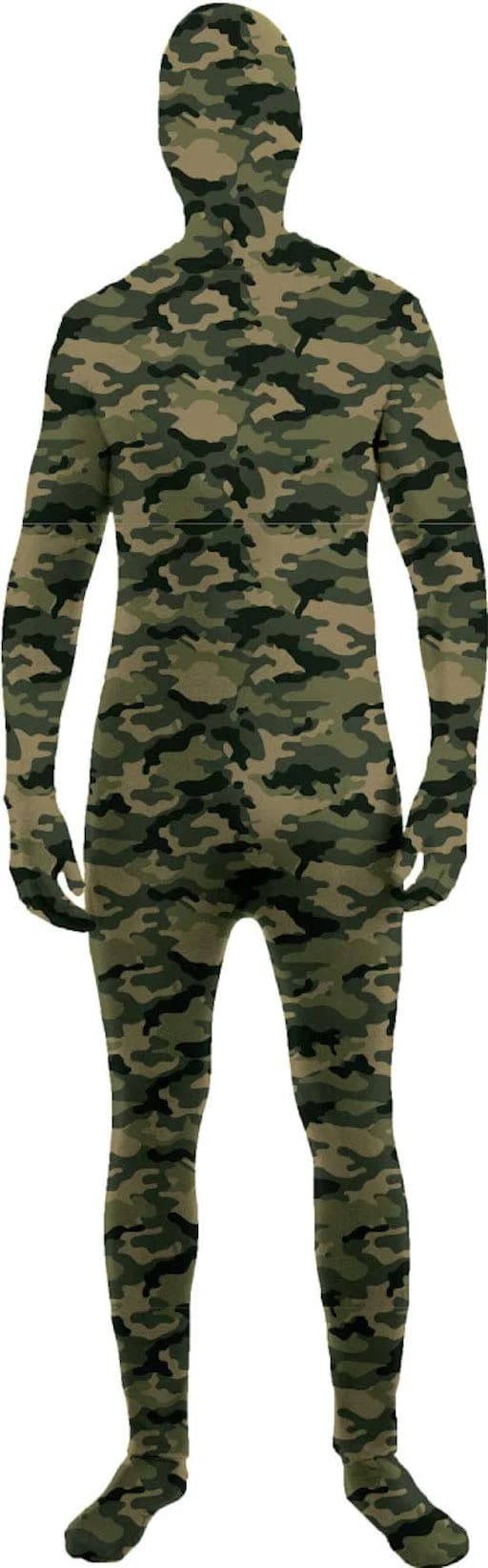 Forum Novelties I'm Invisible Costume Stretch Body Suit, Camo, Child Medium | No Eye Holes, Fits 50-65 lbs, 53 inches — Camo
