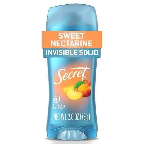 Secret Fresh Invisible Solid Antiperspirant Deodorant for Women, Sweet Nectarine Scent, 75g (2.6 oz) | 72-Hour Breathable Odor Protection thumbnail 1