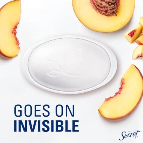 Secret Fresh Invisible Solid Antiperspirant Deodorant for Women, Sweet Nectarine Scent, 75g (2.6 oz) | 72-Hour Breathable Odor Protection thumbnail 4