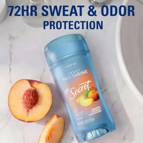 Secret Fresh Clear Gel Antiperspirant Deodorant for Women, Sweet Nectarine, 2.6 oz - view 3