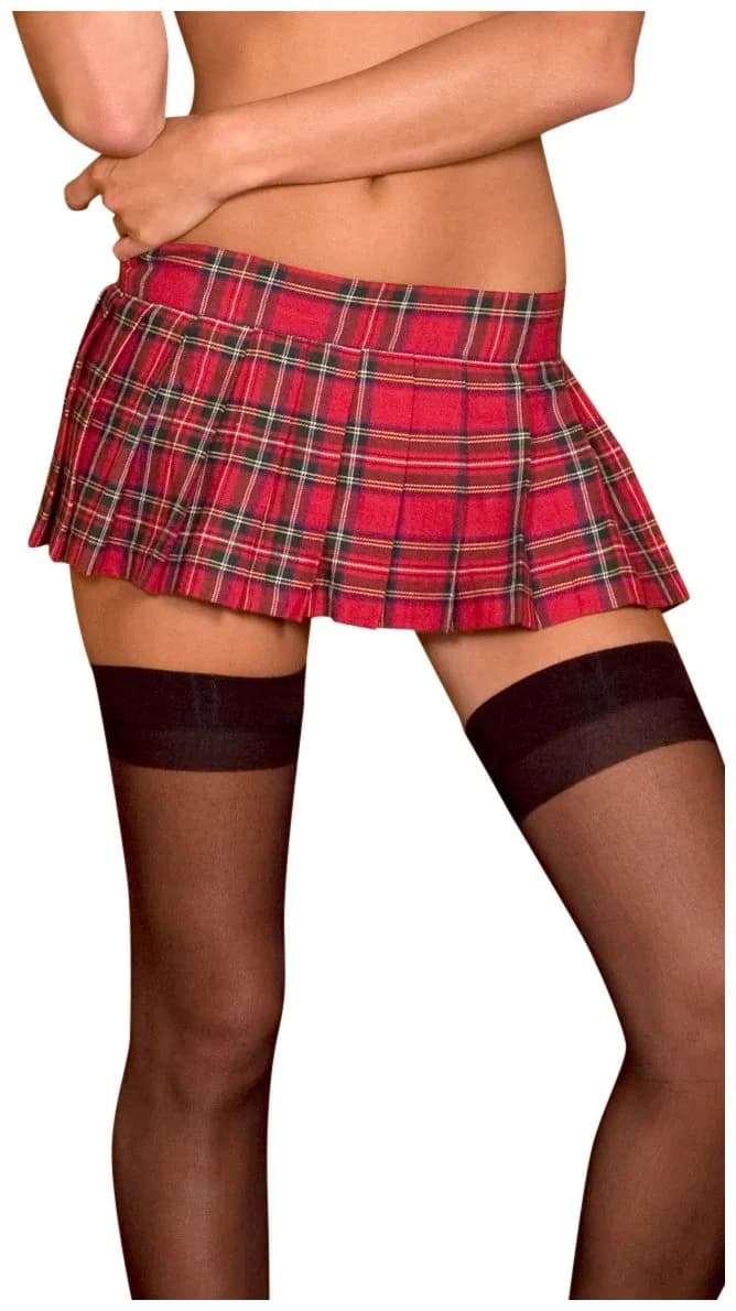 Rene Rofe Women's Schoolgirl Mini Skirt, Red, Medium | Playful Plaid Design for Night Out & Club (70-120 chars)
