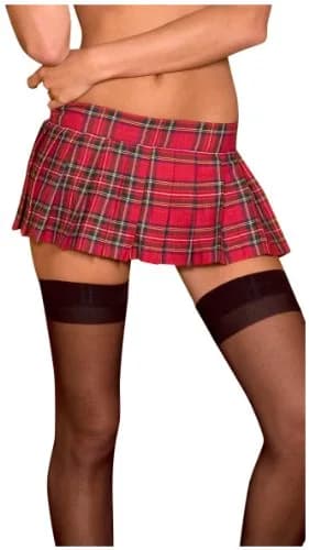 Rene Rofe Women's Schoolgirl Mini Skirt, Red, Medium | Playful Plaid Design for Night Out & Club (70-120 chars) thumbnail 1