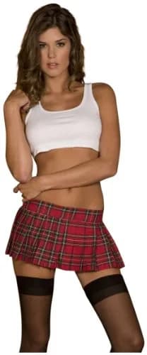 Rene Rofe Women's Schoolgirl Mini Skirt, Red, Medium | Playful Plaid Design for Night Out & Club (70-120 chars) thumbnail 2