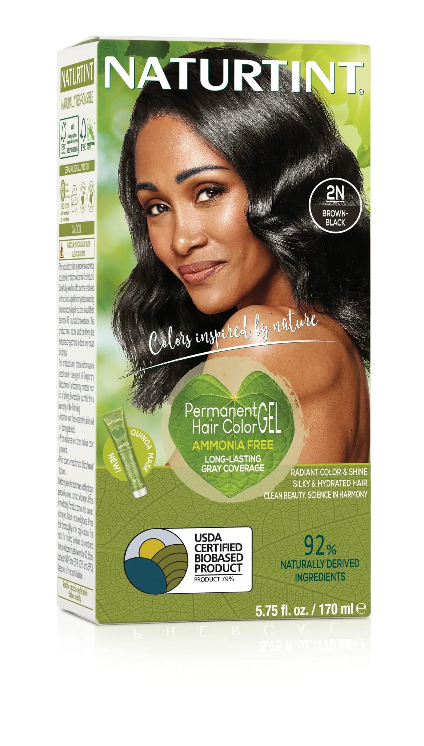 Naturtint Permanent Hair Colour 2N Brown Black | Natural Ingredients & Long-Lasting Color — Brown