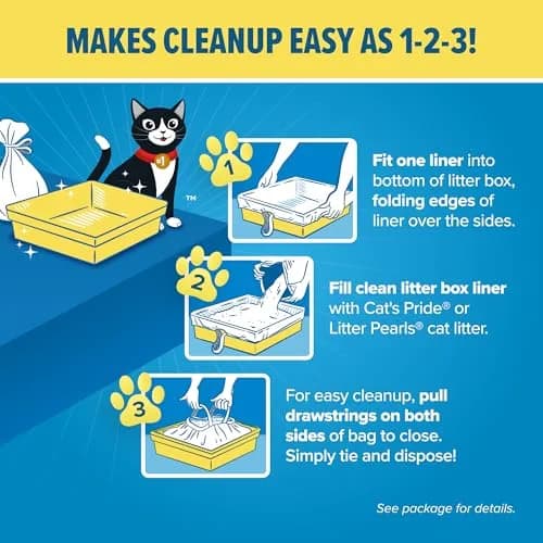 Jonny Cat Heavy Duty Jumbo Litter Box Liners 5 Count (36in x 18in) | Tear & Leak Resistant Drawstring Bags thumbnail 6