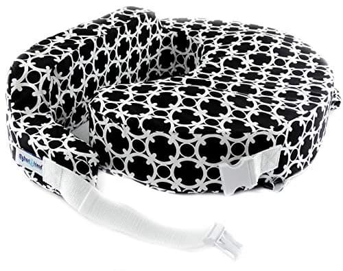 My Brest Friend Original Nursing Pillow Cover - Black and White Marina | Fits Original, Deluxe, Travel Pillows thumbnail 2