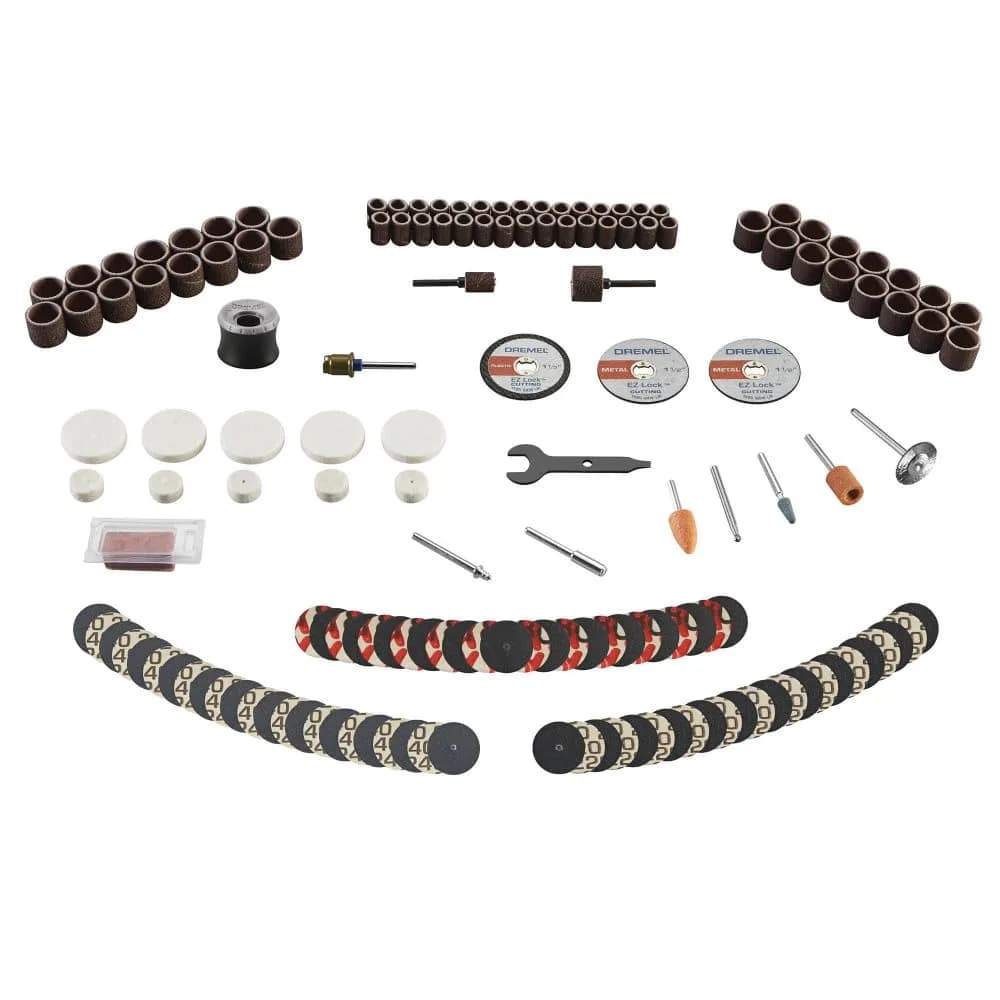 Dremel 160-Piece Rotary Tool Accessory Kit with EZ Lock Technology | 1/8" Shank, Storage Case, Cutting Bits, Polishing Wheel, Sanding Drums - view 2