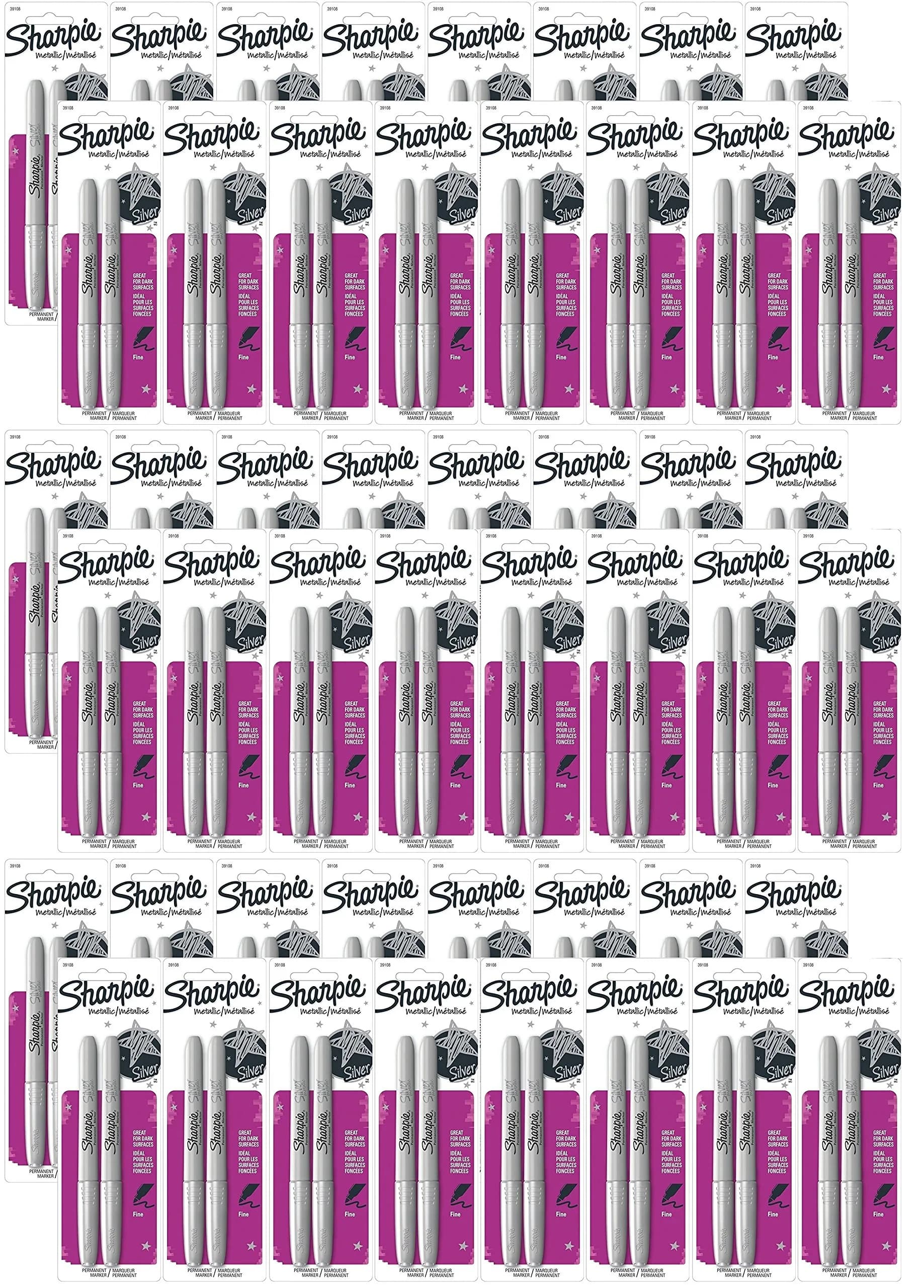 Sharpie Metallic Permanent Markers, Fine Point, Silver - Single Marker | USA Import for Office & Students - main product image
