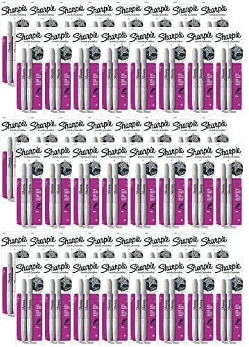 Sharpie Fine Point Metallic Silver Permanent Markers, 96 Count | Permanent Marker for Paper, Plastic, Metal, Glass thumbnail 1
