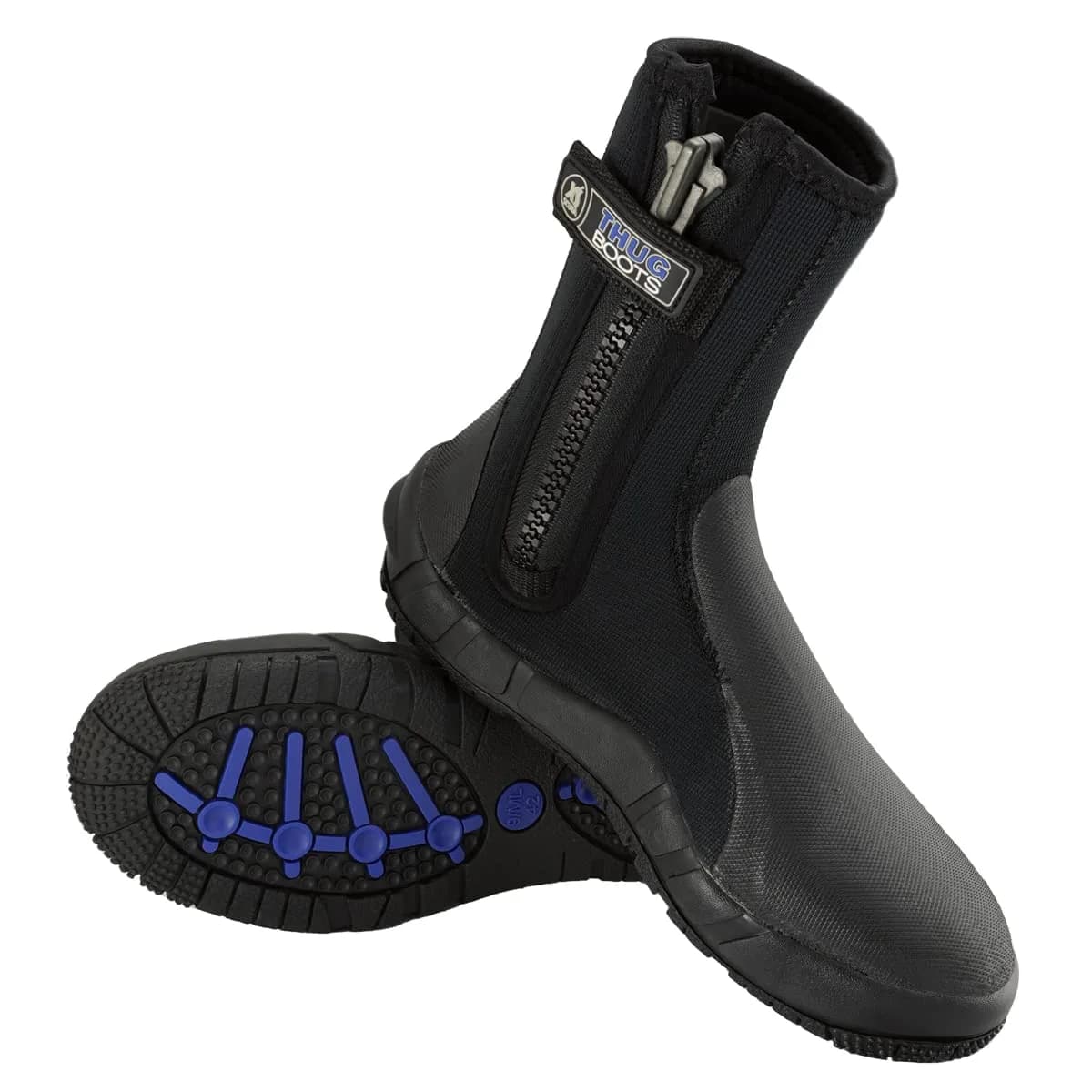 XS Scuba 8 mm Thug Boots Size 12 | Heavy-Duty Water Sports Footwear — Black