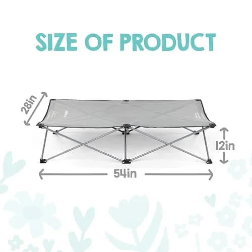 Regalo Extra Long My Cot Portable Toddler Bed 137cm (54") x 71cm (28") x 30cm (12") | Foldable Kids Travel Bed for Ages 2-8 thumbnail 4