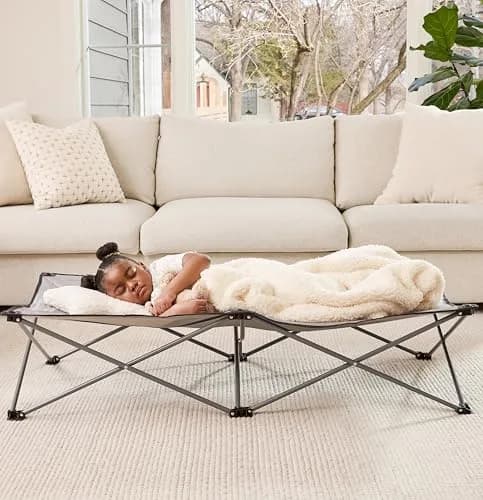 Regalo Extra Long My Cot Portable Toddler Bed 137cm (54") x 71cm (28") x 30cm (12") | Foldable Kids Travel Bed for Ages 2-8 thumbnail 1