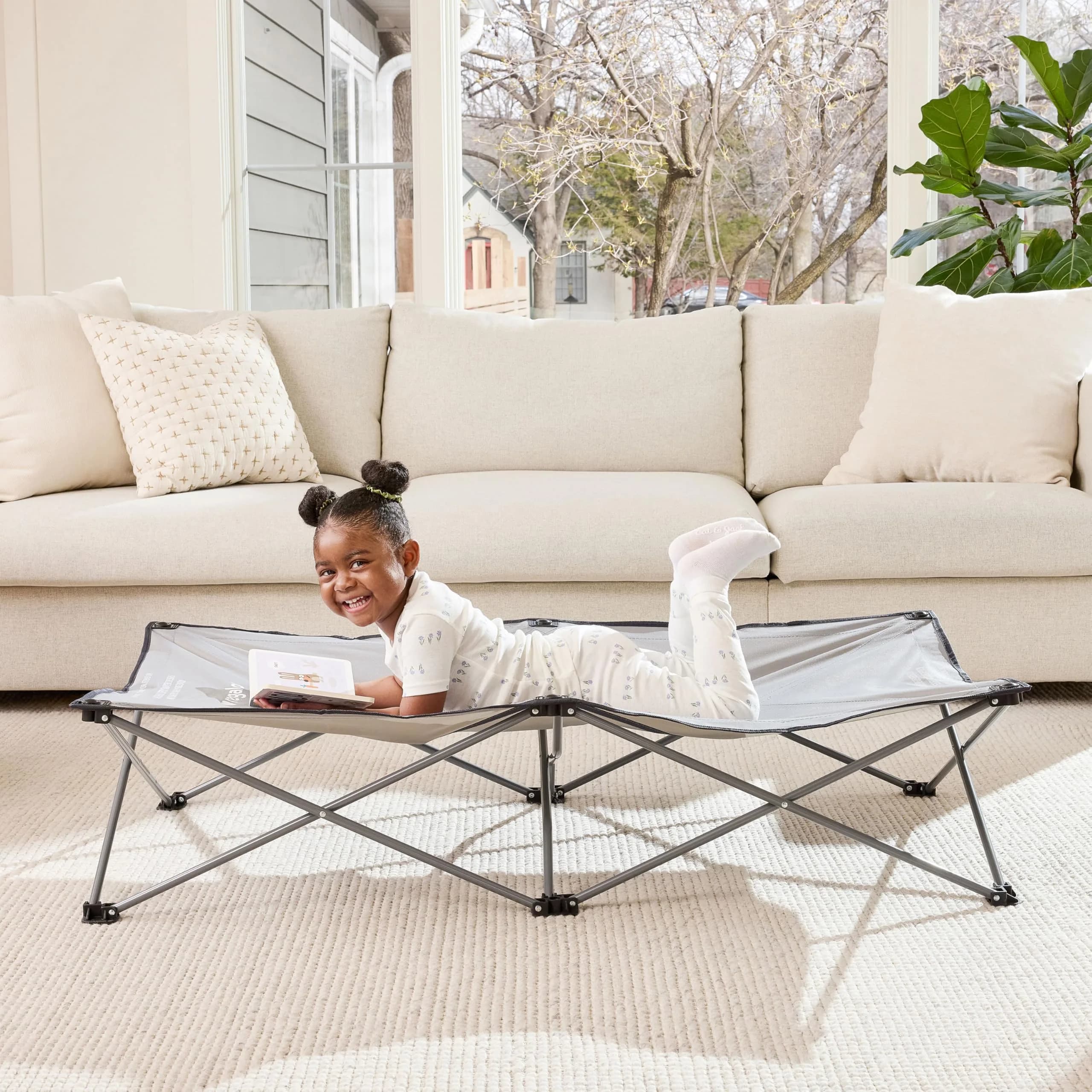 Regalo Extra Long My Cot Portable Toddler Bed 137cm (54") x 71cm (28") x 30cm (12") | Foldable Kids Travel Bed for Ages 2-8 - view 2