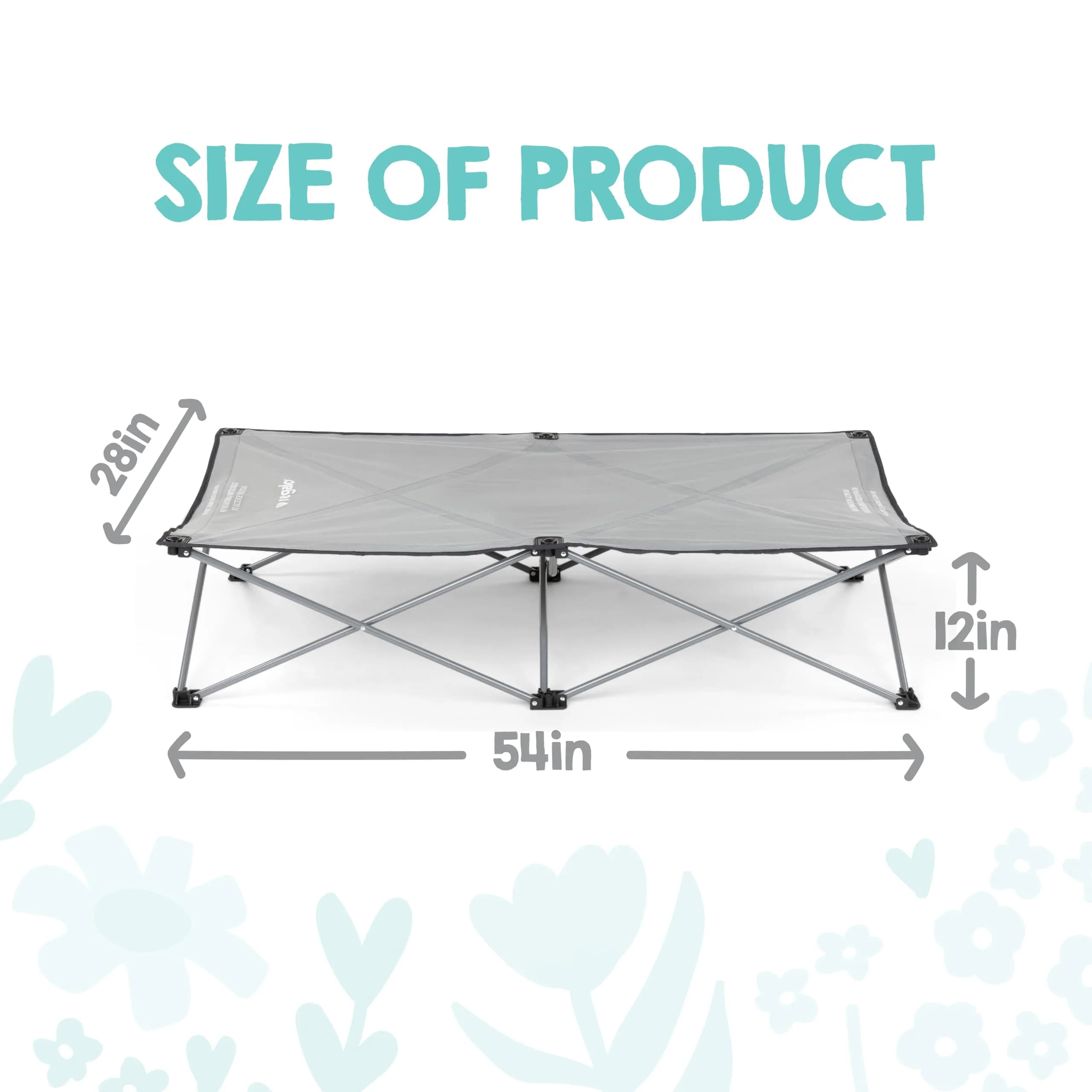 Regalo Extra Long My Cot Portable Toddler Bed 137cm (54") x 71cm (28") x 30cm (12") | Foldable Kids Travel Bed for Ages 2-8 - view 4