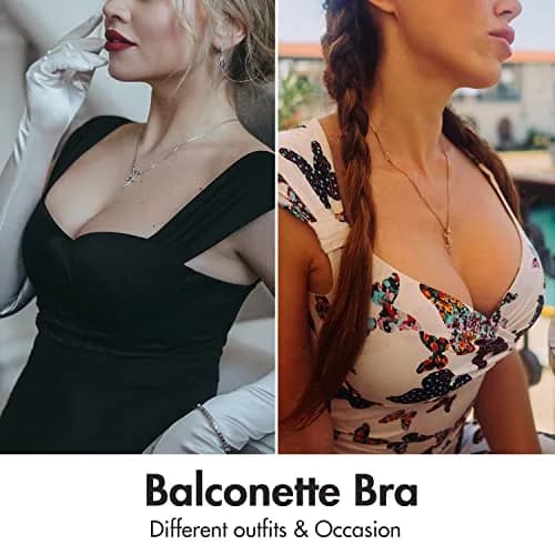 DELIMIRA Women's Balconette Full Coverage Bras White 40C | Supportive, Seamless, Support for Large Busts thumbnail 4