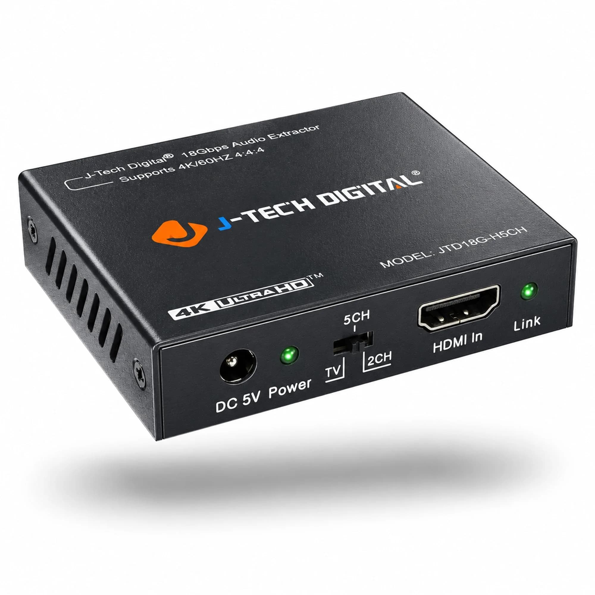 J-Tech Digital 4K@30Hz HDMI to HDMI + Audio Extractor Converter | Supports 4K, 12bit Deep Color, 3D Video, SPDIF & RCA Stereo Output