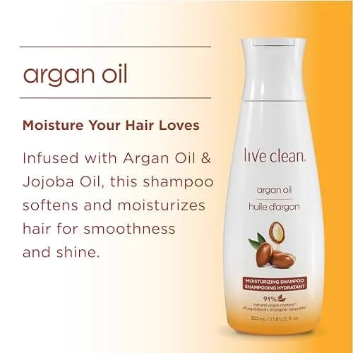 Live Clean Restorative Argan Oil Shampoo 355ml | Nourishes & Restores Shine thumbnail 4