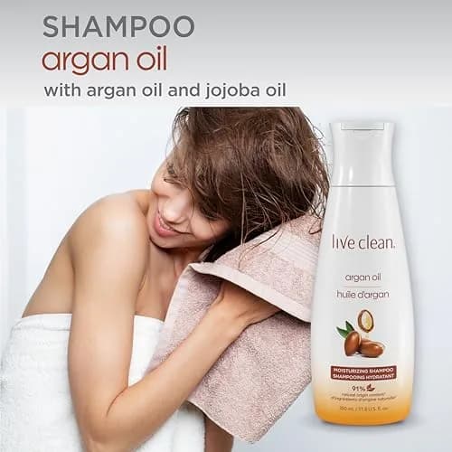 Live Clean Restorative Argan Oil Shampoo 355ml | Nourishes & Restores Shine thumbnail 2