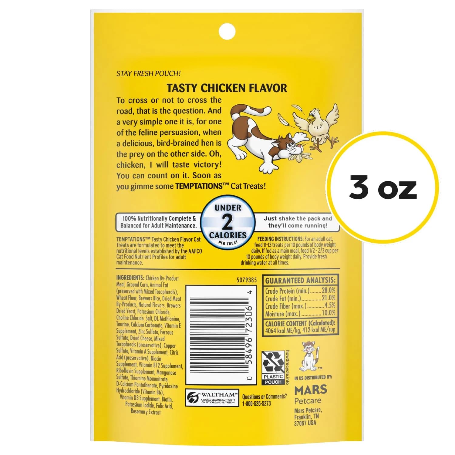 Temptations Classic Crunchy and Soft Cat Treats, Tasty Chicken Flavor, 36 oz (1.02 kg) | 12-Pack for Adult Cats - view 9