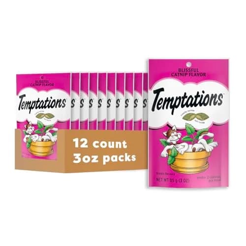 Temptations Classic Crunchy Cat Treats Blissful Catnip 36 oz (1.02 kg) | 12 Pack for Adult Cats thumbnail 1
