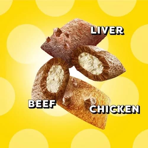 Temptations MixUps Backyard Cookout Crunchy and Soft Cat Treats 36 oz (12-Pack) | Chicken, Liver & Beef Flavors thumbnail 4