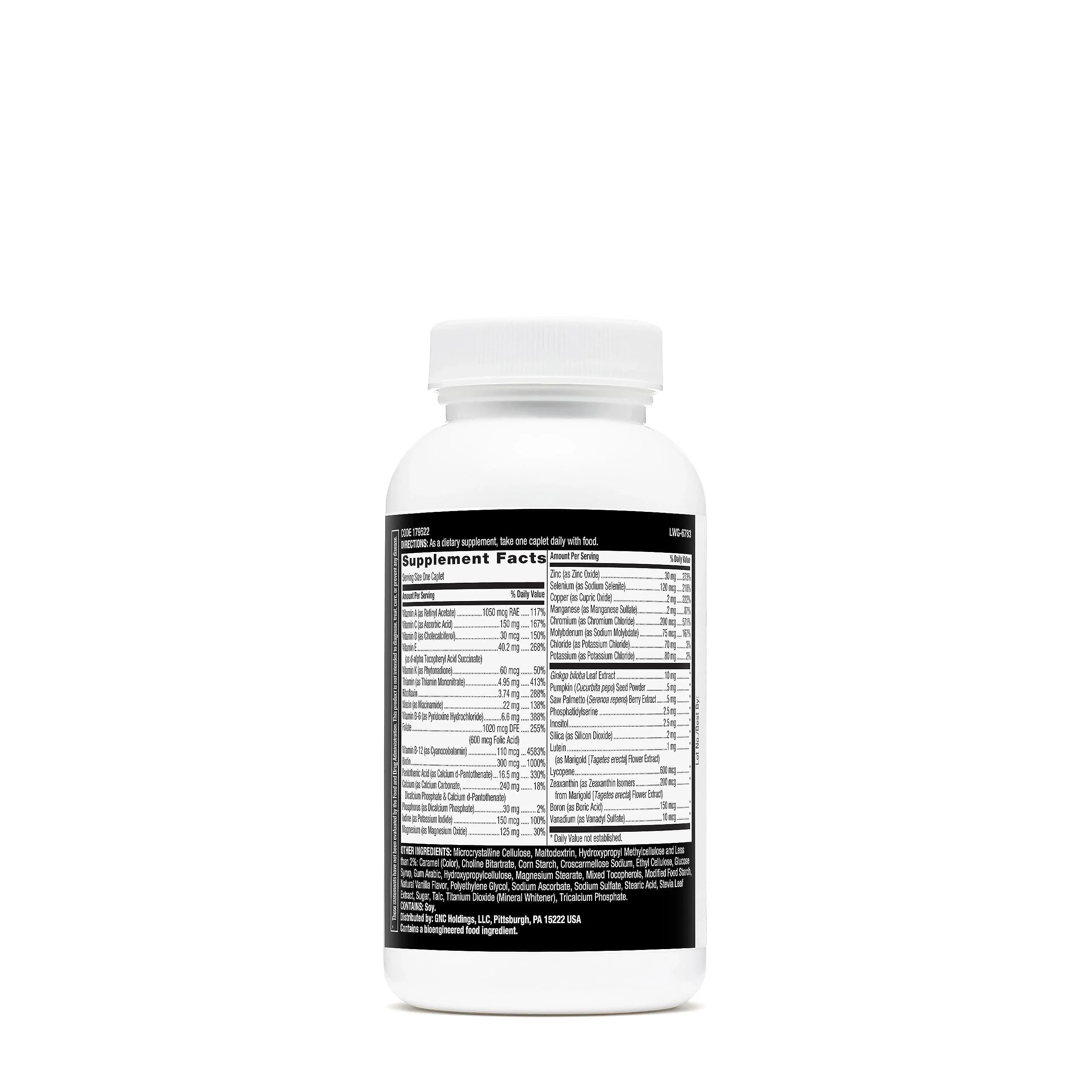 GNC Mega Men 50 Plus One Daily Multivitamin 60 Count | Supports Prostate Function with Heart, Brain, & Eye Health - view 2