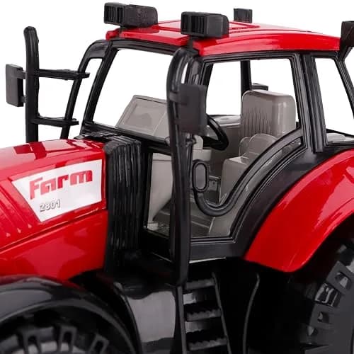 Toyland Friction Powered Farm Tractor with Opening Bonnet | Red, Blue, Pink & Green (23.4 x 16 x 12.7 cm) thumbnail 8
