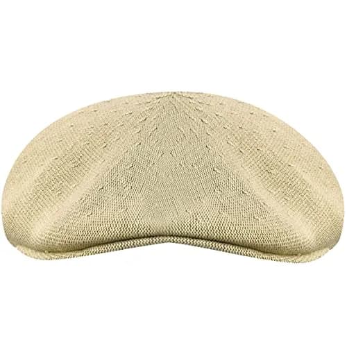 Kangol 507 Bamboo Hat Small Beige | Modern Summer Flat Cap with Fitted Shape thumbnail 10