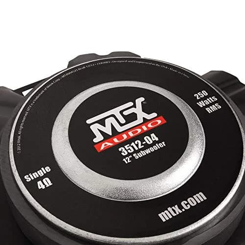 MTX 3512-04 12" 250W RMS Car Subwoofer | 4-Ohm, 28Hz-130Hz, Black thumbnail 5