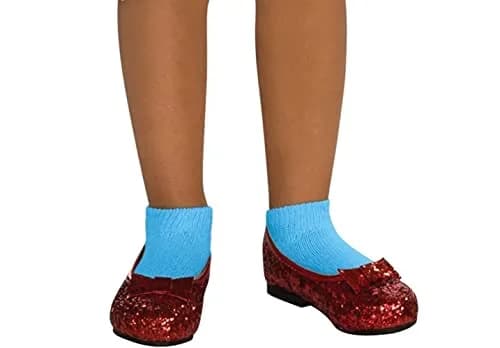 Rubies The Wizard of Oz: Dorothy Deluxe Red Costume Shoes | Girl's Medium | Glitter Red Dorothy Shoes thumbnail 1