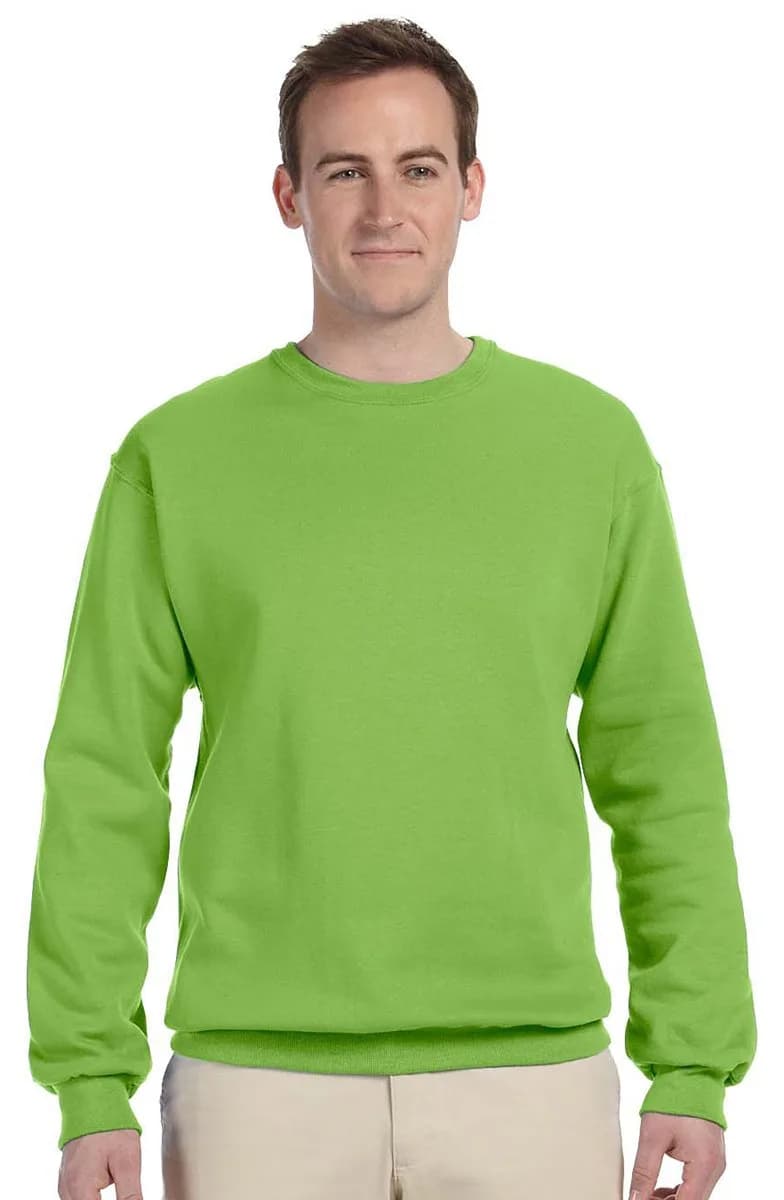 JERZEES - NuBlend Crewneck Sweatshirt. 562M M Safety Orange thumbnail 2