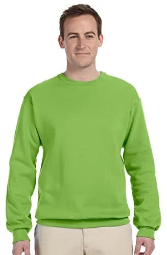 Jerzees NuBlend Crewneck Sweatshirt Medium Safety Orange | Comfortable, Durable & US Imported (70-120 chars) thumbnail 2