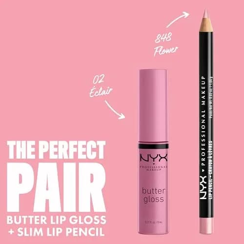 NYX PROFESSIONAL MAKEUP Butter Gloss Bling Lip Gloss - 02 Eclair Pink | Vegan & Non-Sticky Shine thumbnail 4
