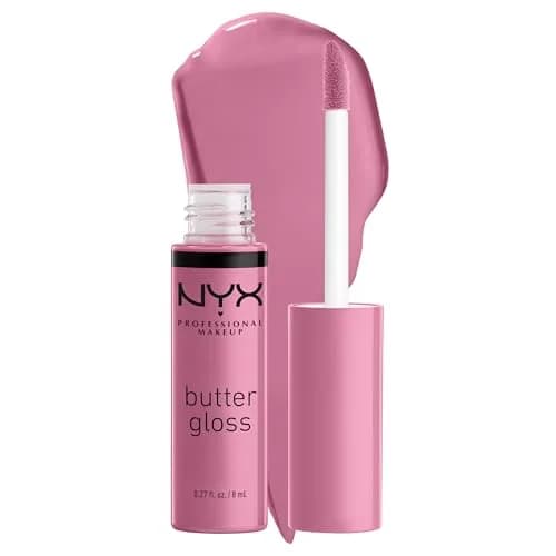 NYX PROFESSIONAL MAKEUP Butter Gloss Bling Lip Gloss - 02 Eclair Pink | Vegan & Non-Sticky Shine thumbnail 1