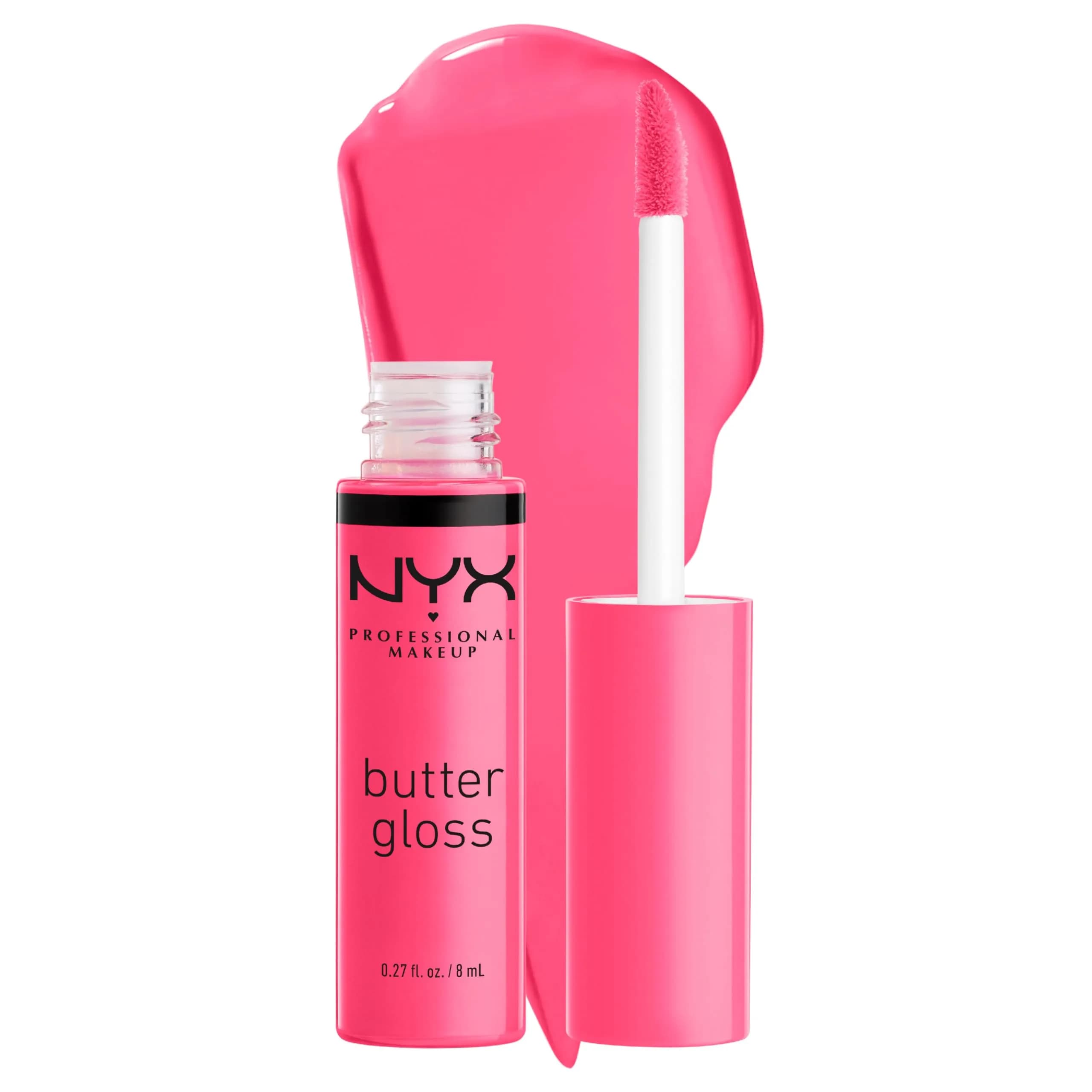 NYX PROFESSIONAL MAKEUP Butter Gloss Bling Lip Gloss, Hustla (7.65 ml / 0.27 Fl Oz) | Vegan & Non-Sticky Shine — 03 Peaches & Cream