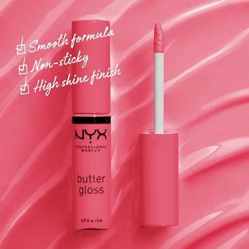 NYX PROFESSIONAL MAKEUP Butter Gloss Lip Gloss - Peaches & Cream (Pink Coral) 7.9ml (0.27 Fl Oz) thumbnail 2